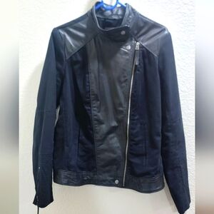 Classic leather moto lucky brand black Jacket M